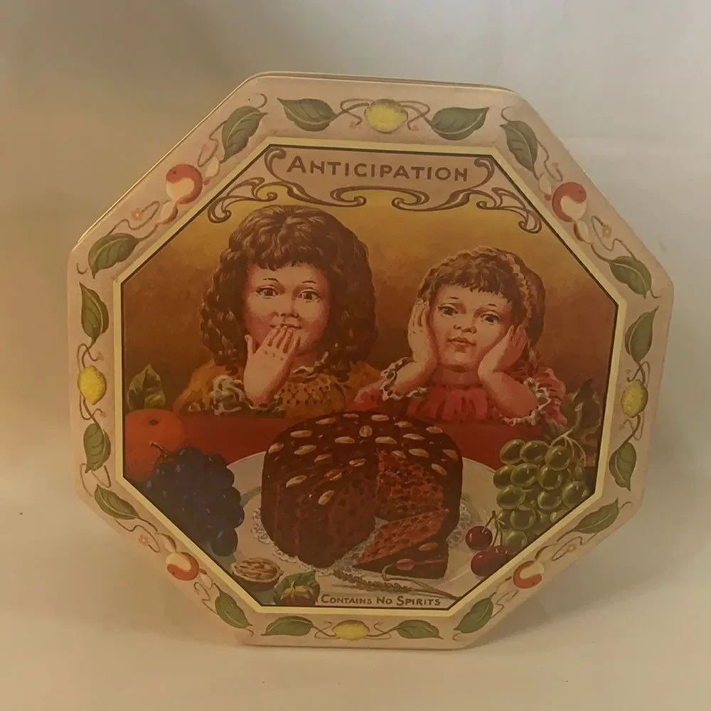 Mommy’s Rich Fruity Cake Vintage Collector Tin Holiday Candy Food Gift Storage